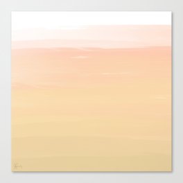 Distance 6 - Abstract Modern - Peach Gold Beige Canvas Print