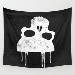  GRUNGE BACKGROUND WITH SKULL Wall Tapestry