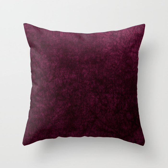 Burgundy Velvet Throw Pillow
