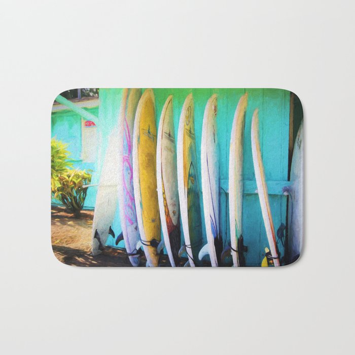 Surfboards Bath Mat By Sylviacookphotography Society6