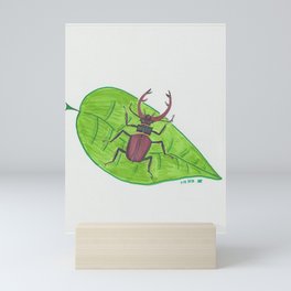 Going Stag Beetle Mini Art Print