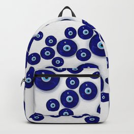 Greek Blue Glass Evil Eye Amulet Backpack