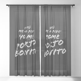 Latin music hit!. Me porto Bonito! Sheer Curtain