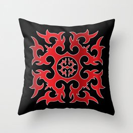 Caucasian Red Ornament Throw Pillow