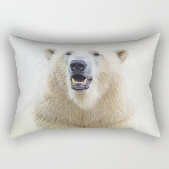 Cute Zoo Polar Bear Rectangular Pillow