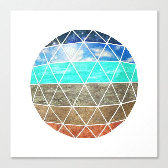 Elemental Geodesic Canvas Print