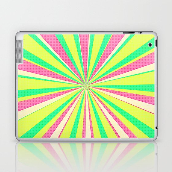 Cartoon green and pink Laptop & iPad Skin