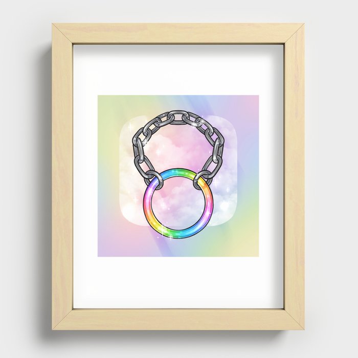 Riot Rainbow Chain Recessed Framed Print