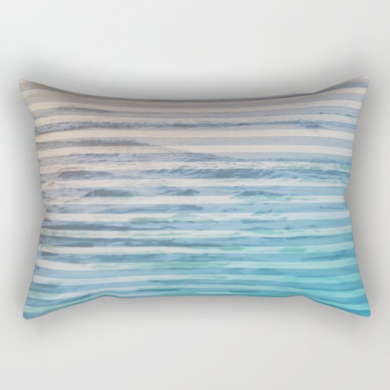 Sunrise Ocean Stripes Rectangular Pillow