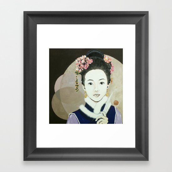 Her yearning Framed Art Print
