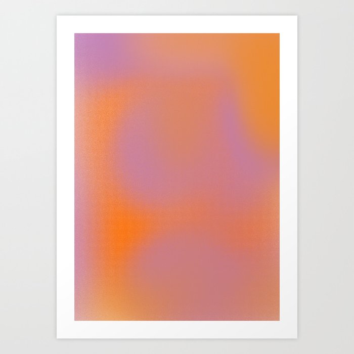 Orange & Lilac Bubble Art Print