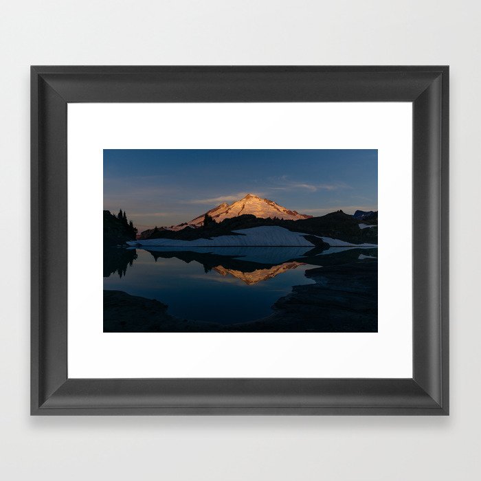 Mt. Baker at dawn Framed Art Print