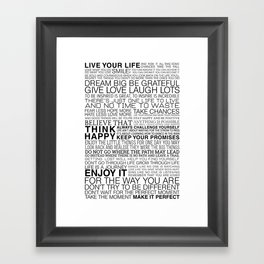 Life Manifesto Framed Art Print