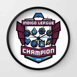 Indigo League Champion - Blue Version Wall Clock