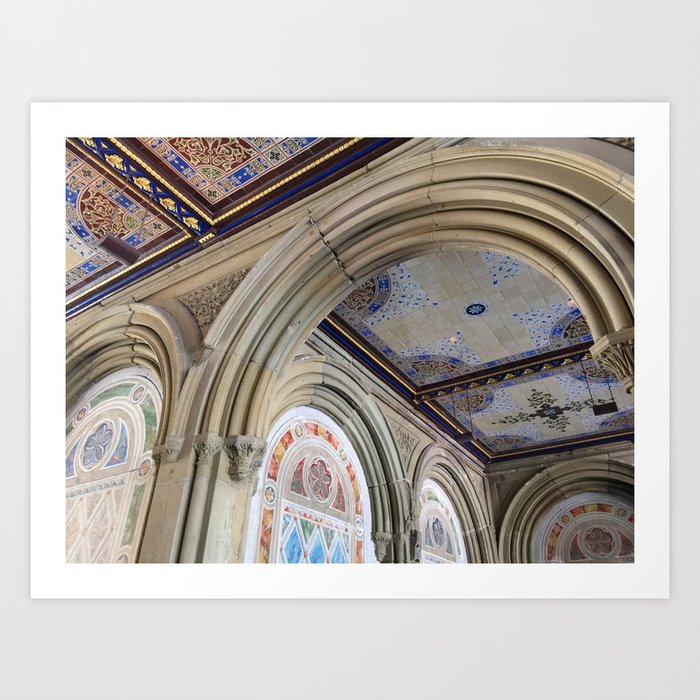 Bethesda Terrace Decorative Ceiling Tiles Art Print By Cdinaphotography