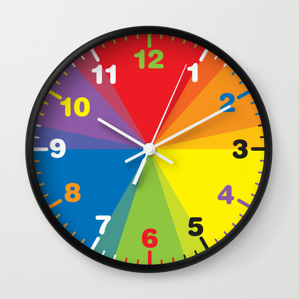 Color Wheel By Dennis Weber Shreddy Studio With Special Clock Version Wall Clock