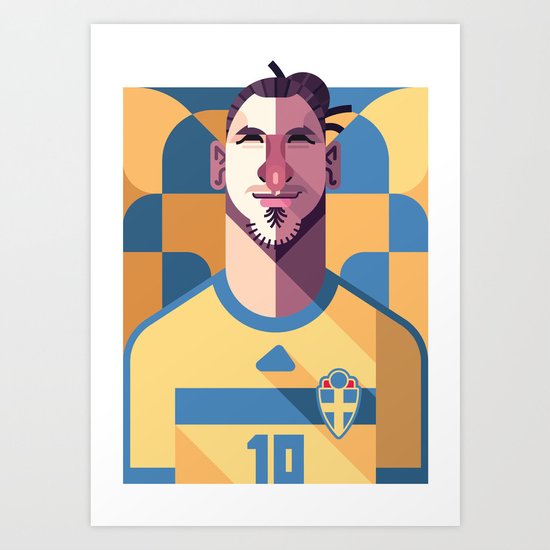 ZI10 | Blågult Art Print