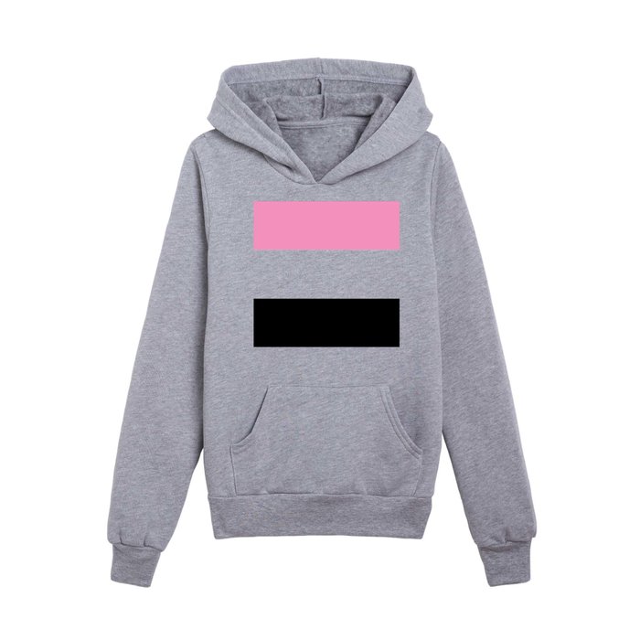 Just three colors 3 pink,white,black Kids Pullover Hoodie