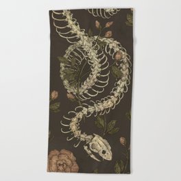 Snake Skeleton Beach Towel