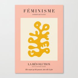 L'ART DU FÉMINISME III — Feminist Art — Matisse Exhibition Poster Canvas Print