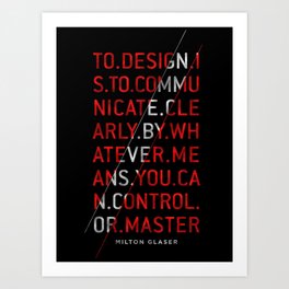 To Design by Milton Glaser Art Print