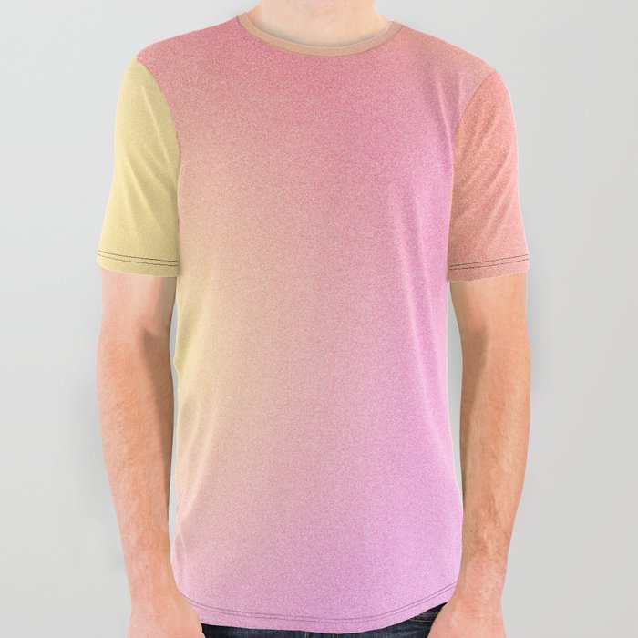 AURA | Healing Process | Dreamy Positive Energy | Pastel Gradient Mesh Art All Over Graphic Tee