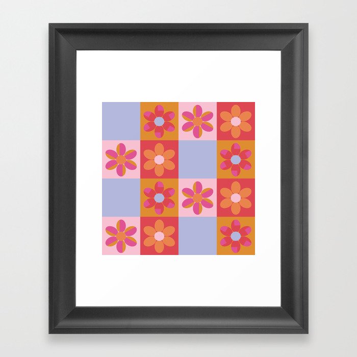 Flower Power Picnic Framed Art Print