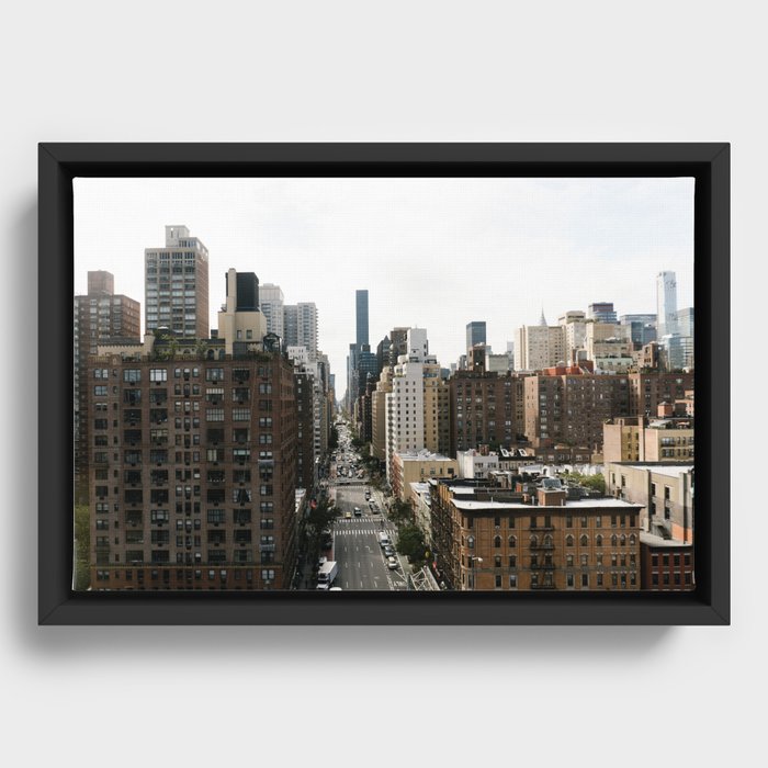 New York City Street view cityscape | Travel art print of NYC | Photography NY Framed Canvas