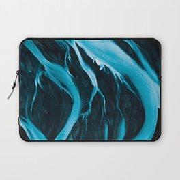Minimalistic and Moody Glacial Rivers in Iceland – Aerial Landscape Photography Laptop Sleeve