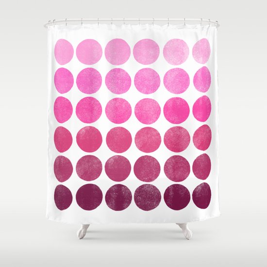 Color Play Pink Shower Curtain
