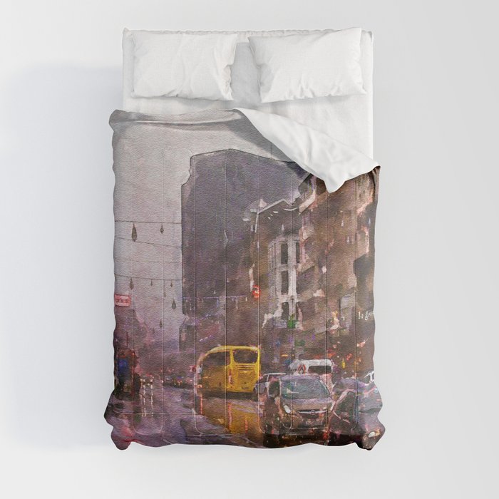 Rainy Day Traffic Comforter