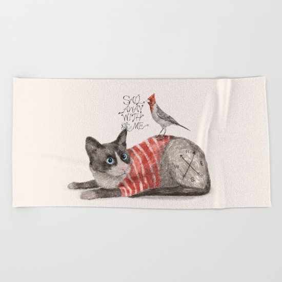 Snowshoes & Littlebird Beach Towel