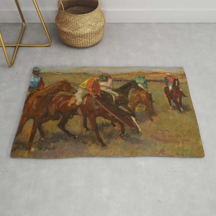 Edgar Degas "Before the race" Rug