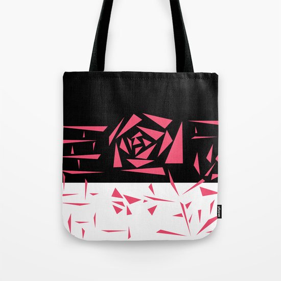 Abstract rose. black and white red . Tote Bag