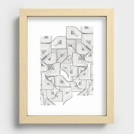 Abstract Linework - Life is a Maze Recessed Framed Print