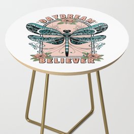 Daydream, Cute Dragonfly, Pretty Floral Design Side Table