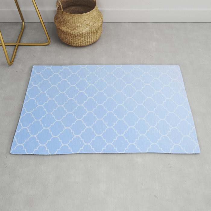 Blue Lattice Pattern Rug By Harushadows Society6