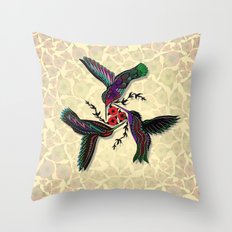 DANCING HUMMERS Throw Pillow