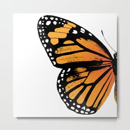 Monarch Butterfly | Left Butterfly Wing | Vintage Butterflies | Metal Print | Insects, Butterflies, Monarchbutterflies, Floraandfauna, Transformation, Graphicdesign, Orangeandblack, Eclecticatheart, Metamorphosis, Monarchbutterfly 