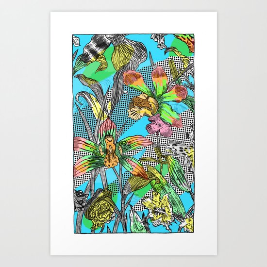 psychedelic garden Art Print