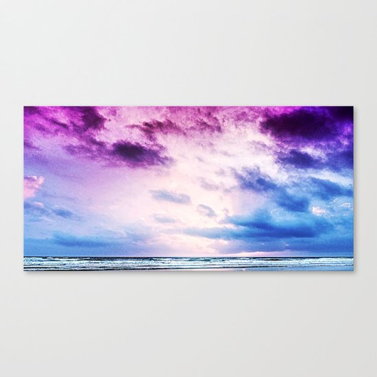 Cloudy shores Canvas Print