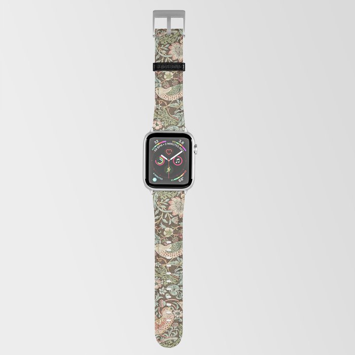 William Morris Strawberry Thief Brown Chocolate Slate Apple Watch Band