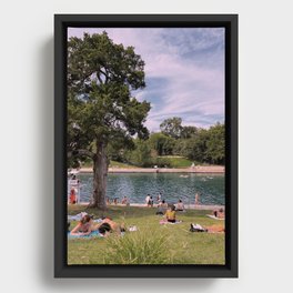 Barton Springs Austin Texas Framed Canvas