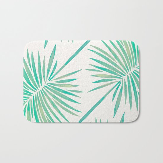 Tropical Fan Palm – Mint Palette Bath Mat
