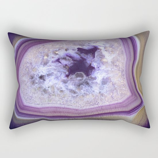 Purple agate crystal Rectangular Pillow