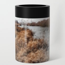 River flow at the end of winter pixel art Can Cooler