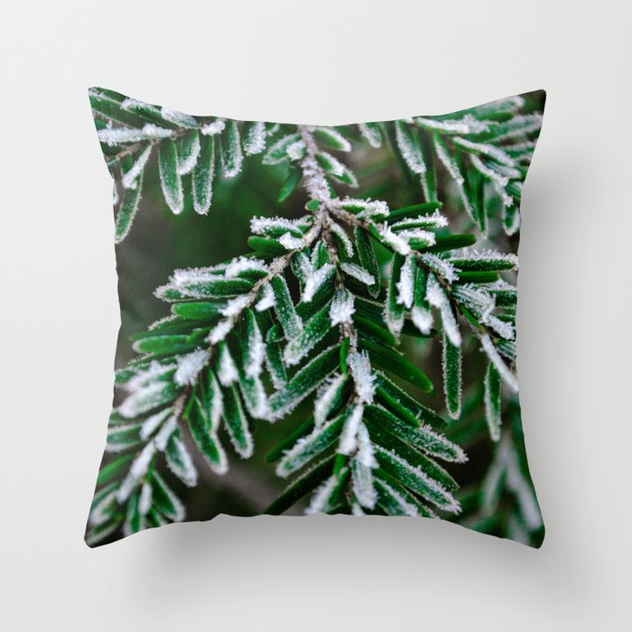 Frosted Hemlock Throw Pillow