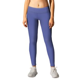 Blue-Purple Solid Color Pantone Iris Bloom 18-3950 Accent to Color of the Year 2021 Leggings | Accent, 2021, Onecolor, Hues, Color, Pantone, Abstract, Purple, Beautifulcolor, Colorful 