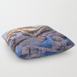 Blue Lake Sunrise Floor Pillow