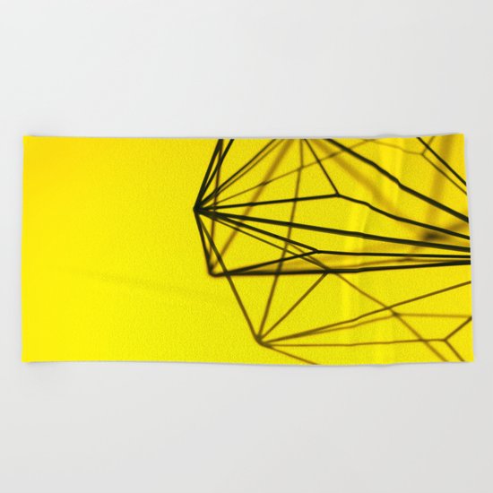 Yellow shape Beach Towel